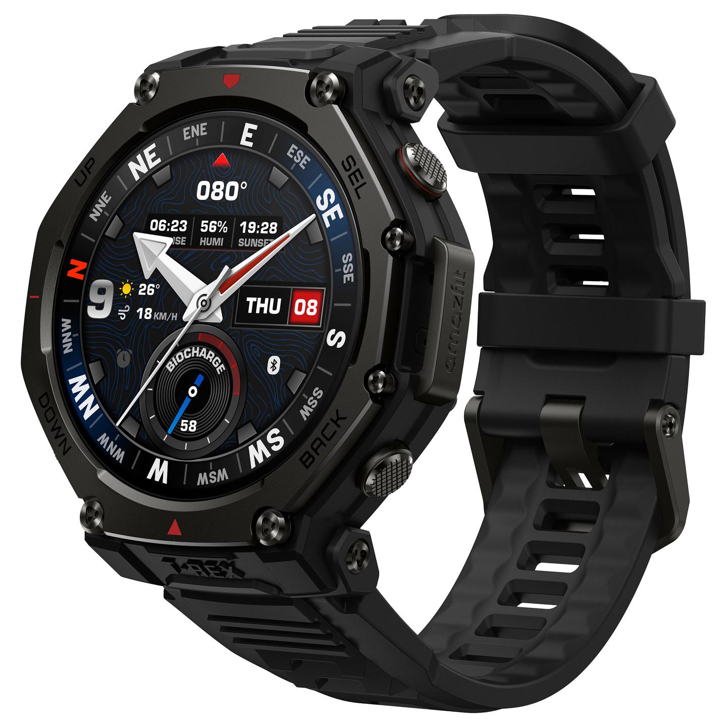 Orë e mençur Amazfit T-Rex 3 Pro, 48 mm, AMOLED 1.5", GPS, Bluetooth 5.2, Wi-Fi, NFC, 10 ATM, Titanium - Zezë - 6