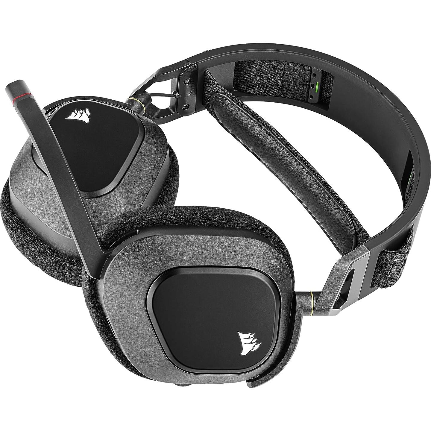 Kufje Gaming Corsair HS80 MAX Wireless, 2.4GHz, Bluetooth, 50mm, Dolby Atmos, RGB, Mikrofon - Zezë - 3