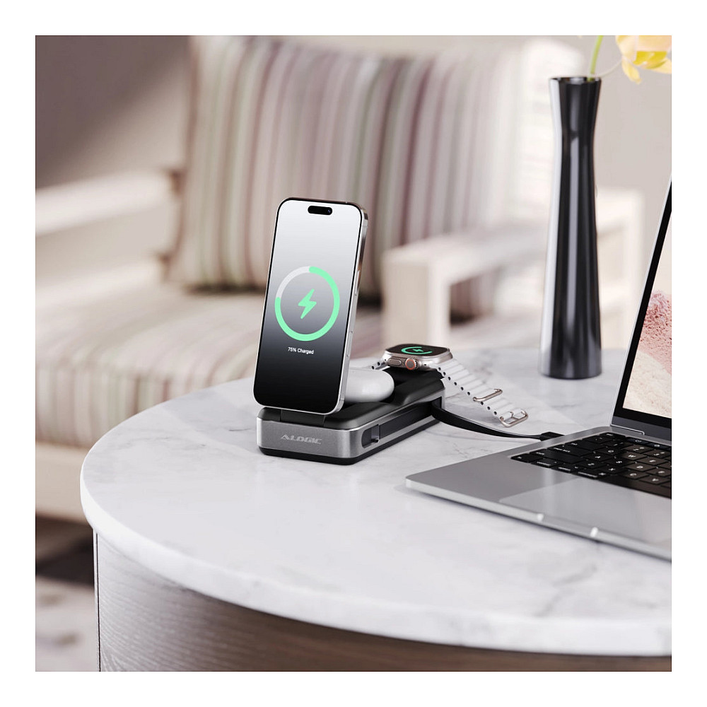 Powerbank ALOGIC Roam / 21.000mAh / USB-C 100W PD / Qi2 Wireless 15W / Apple Watch 2W / USB-C Built-in Cable – Zezë - 2