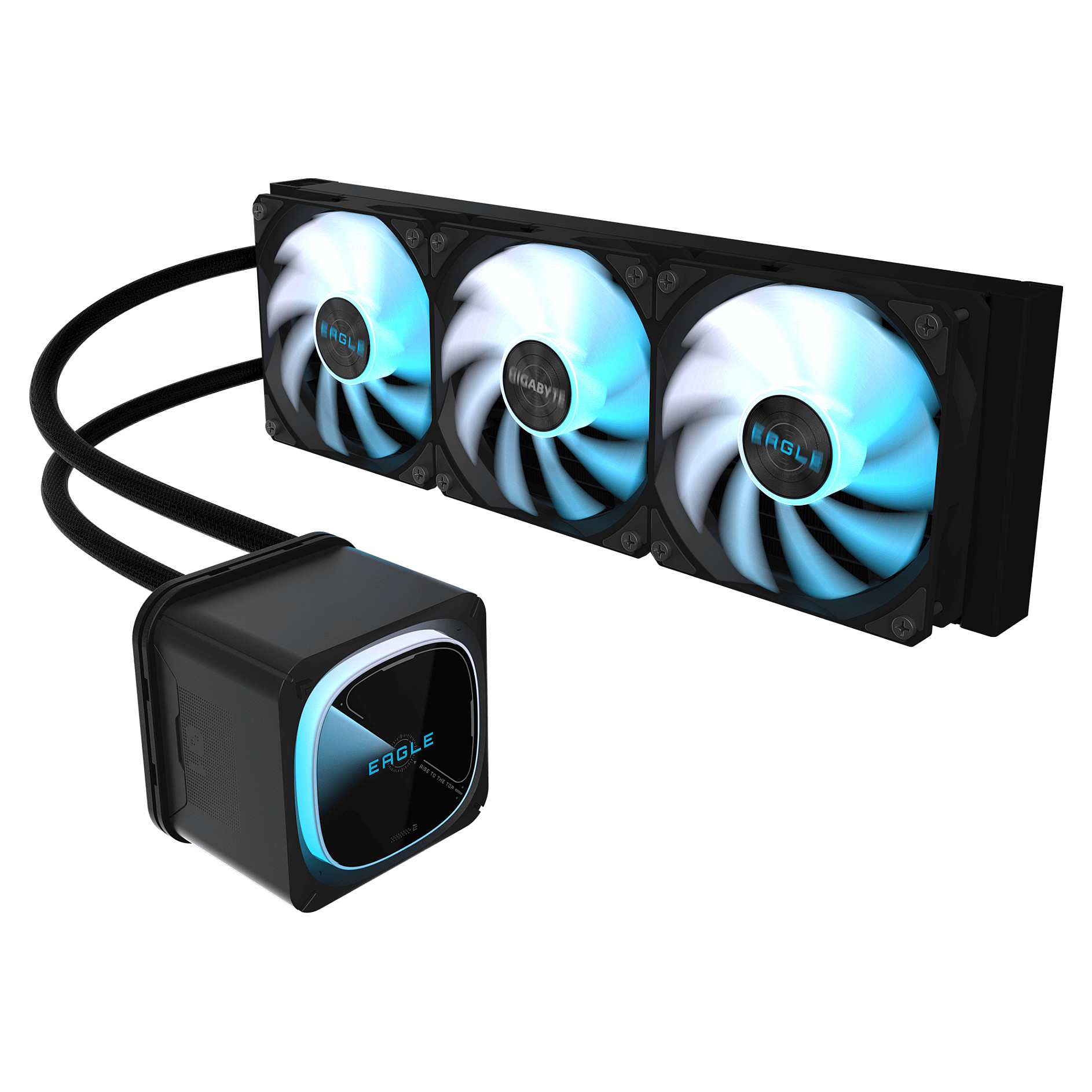Ftohës për Procesor GIGABYTE EAGLE 360 / AIO / 360mm / 3×120mm ARGB PWM Fan / 600–2000 RPM / AM4/AM5 / LGA115x/1200/1700/1851 – Zezë - 2