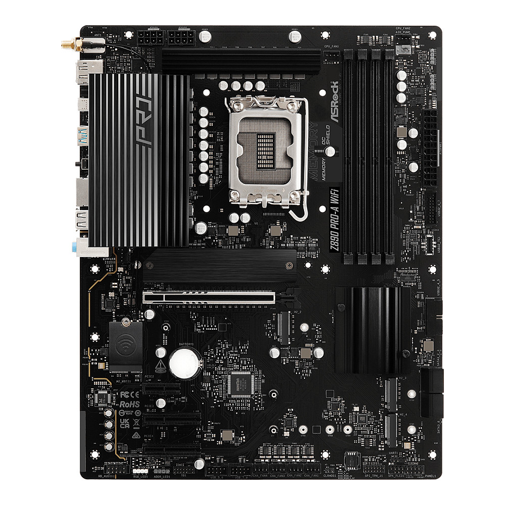 Pllakë Amë ASRock Z890 Pro-A WiFi / Intel LGA1851 / Z890 / DDR5 / ATX / Wi-Fi 6E / 2.5GbE LAN - 3
