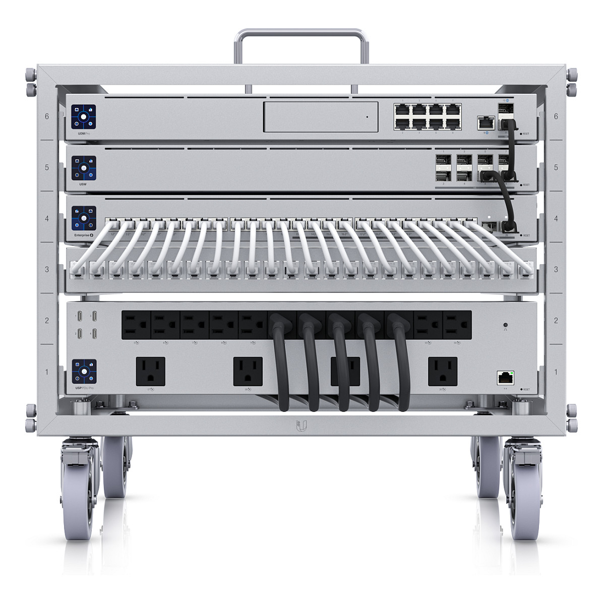 Ubiquiti UniFi Toolless Mini Rack U-Rack-6U-TL / 6U / 19" / Open Frame / me Rrota – Silver