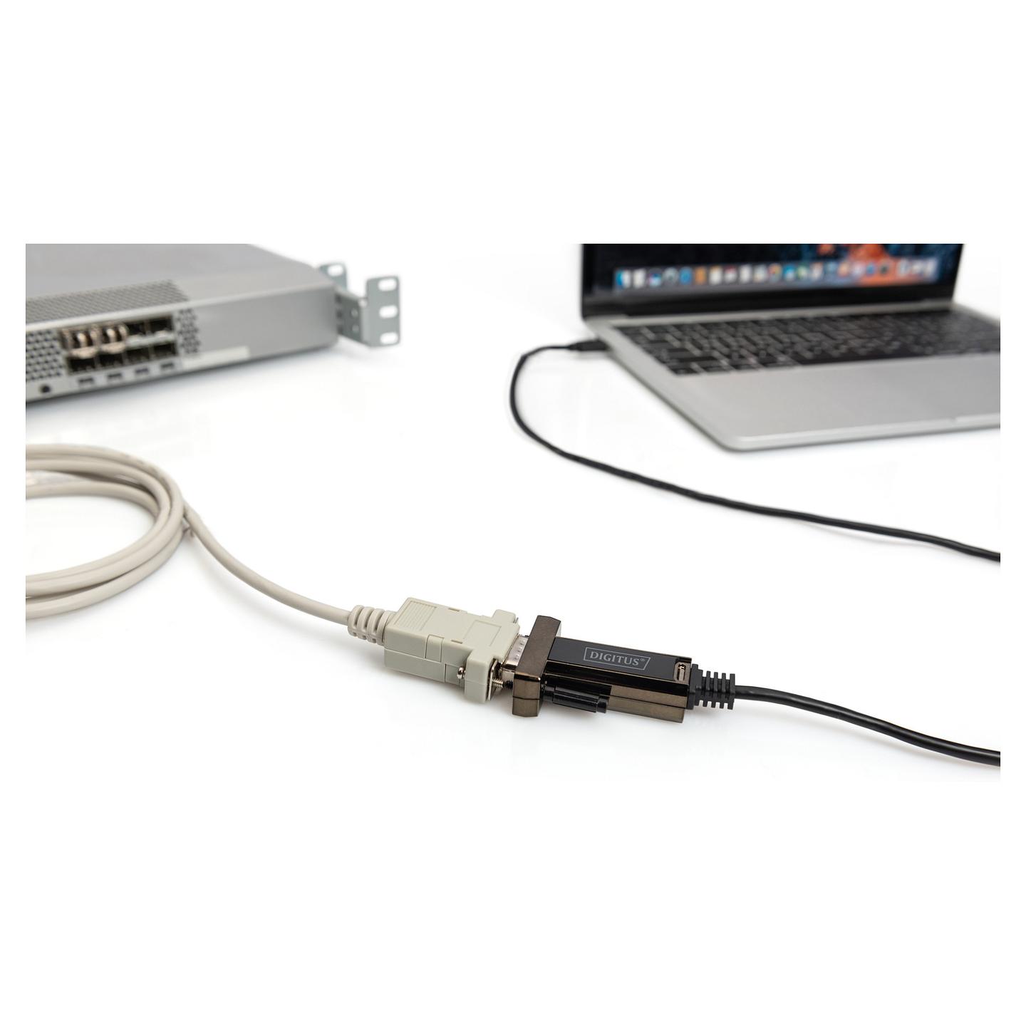 Adapter DIGITUS DA-70166, USB-C në RS-232, D-Sub 9-pin Mashkull, USB 2.0, 1 m – Zezë - 6
