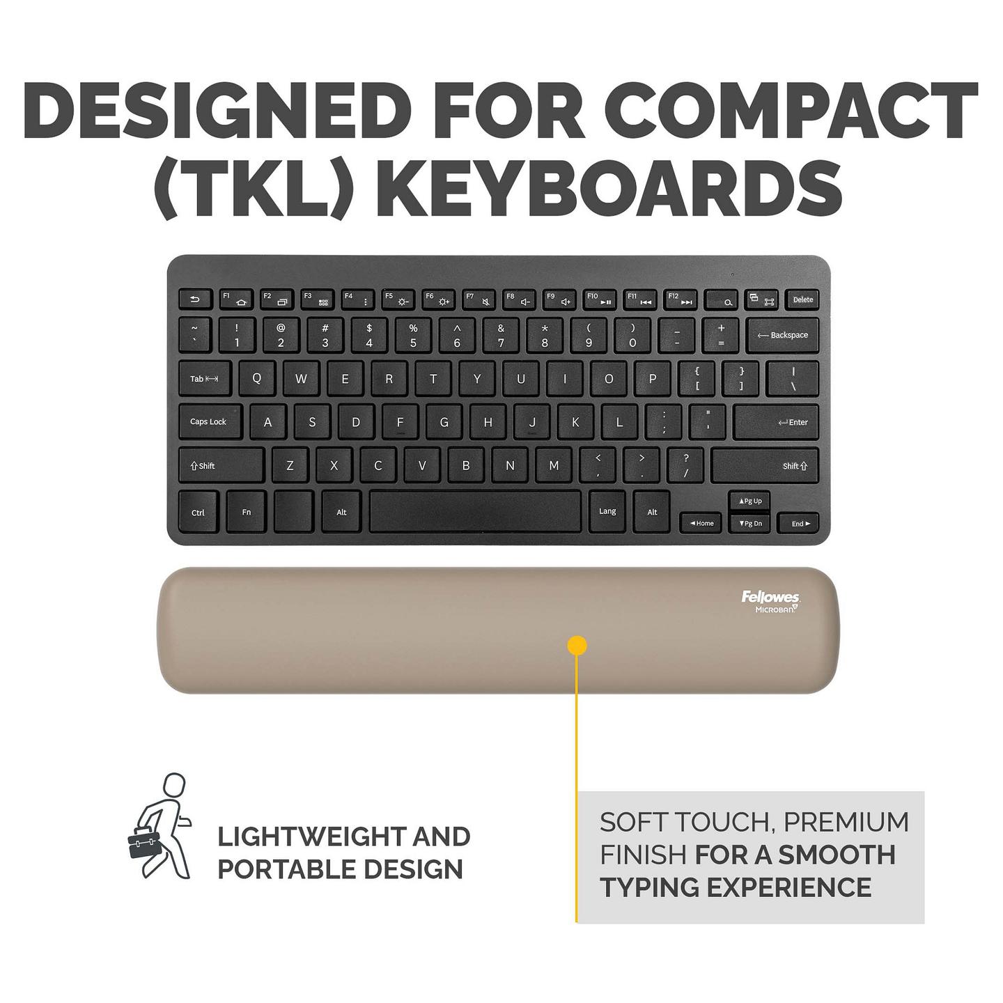 Mbështetëse për Kyçet Fellowes Breyta / Për Tastierë TKL / Silikon / 32 × 6 cm / Microban / HEX Cushion - Bezhe - 8