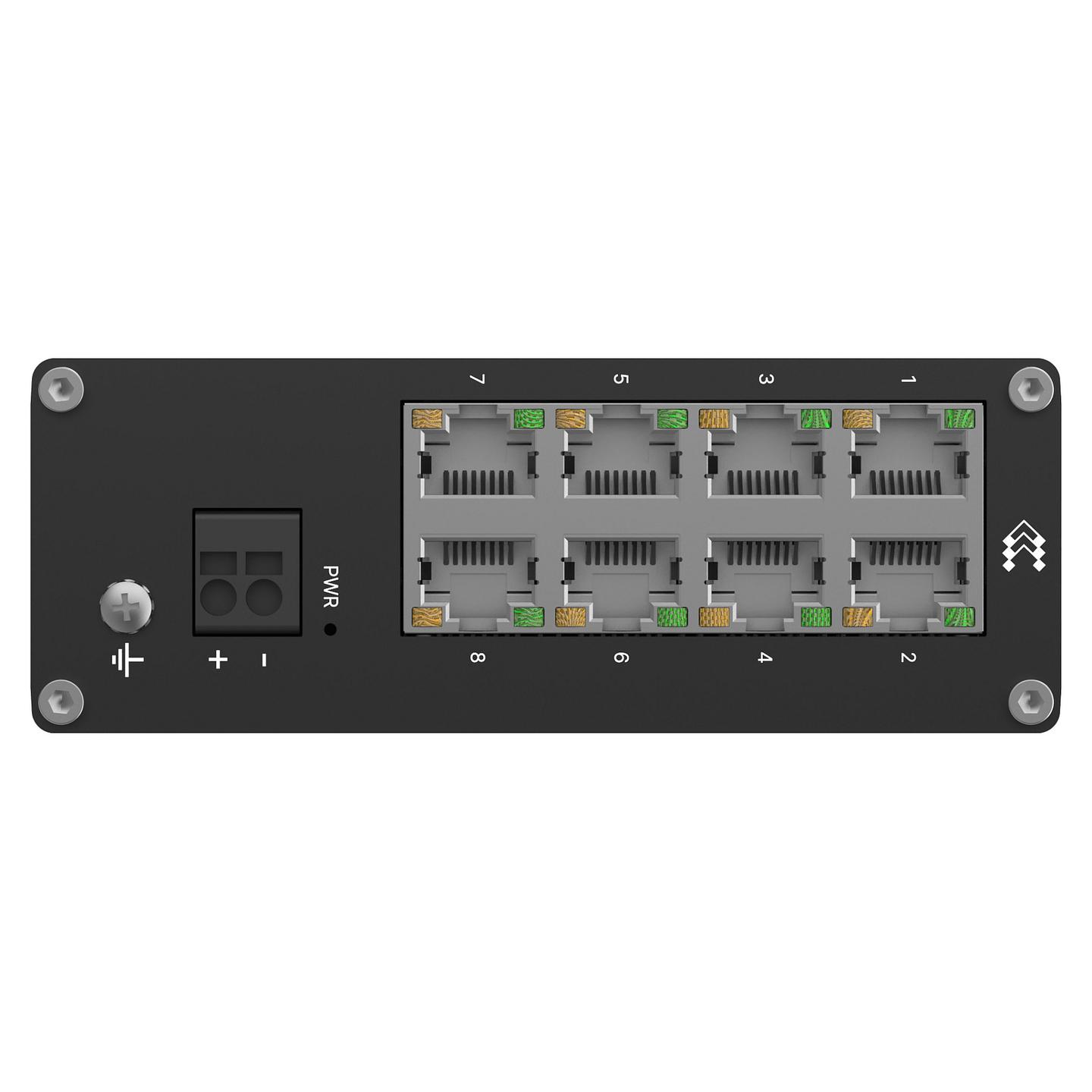 Switch Industrial Teltonika TSW030, 8x Ethernet RJ45, 10/100Mbps, Unmanaged, Montim DIN Rail, IP30 - Hiri - 5