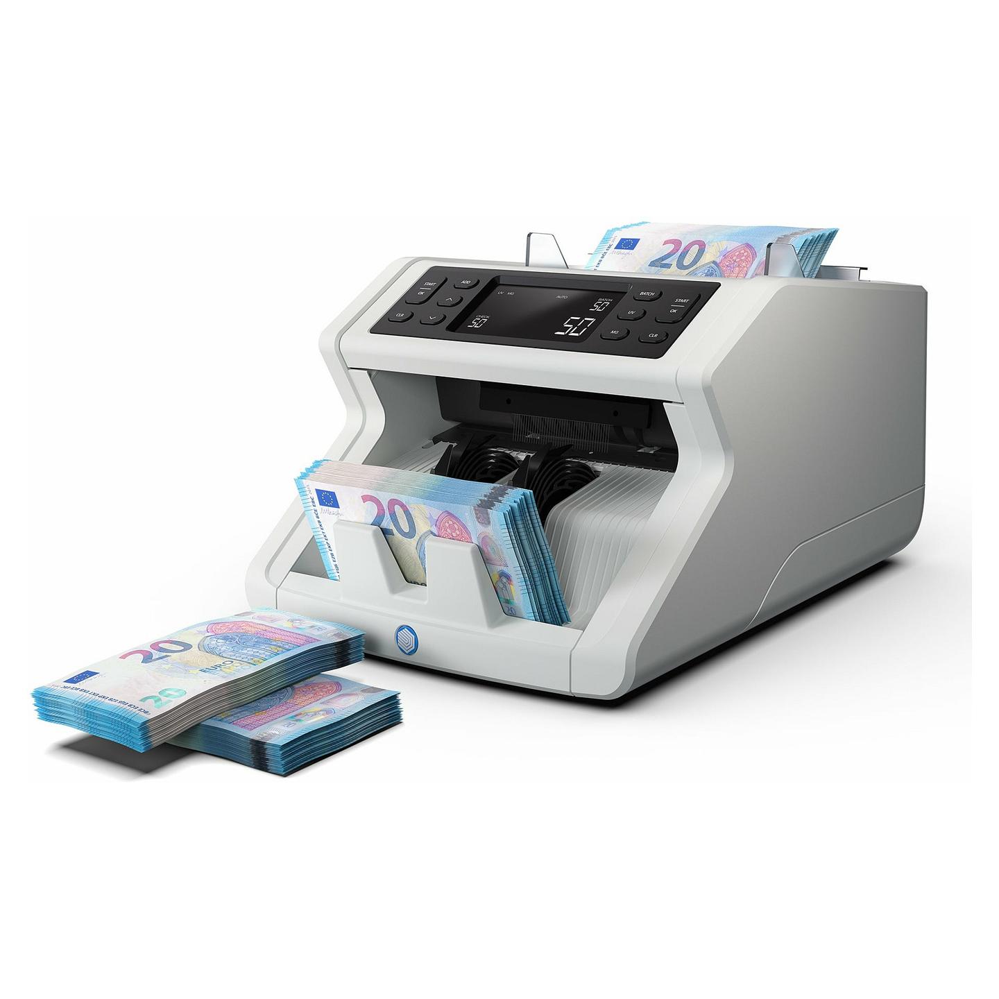 Numërues Kartëmonedhash Safescan 2210 G2, 1000 kartëmonedha/min, UV, Kontroll Madhësie, LCD 3.9″ - Gri - 4