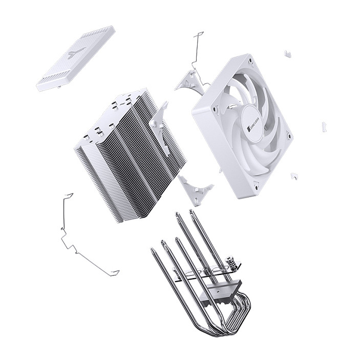 FtohĂ«s pĂ«r Procesor Jonsbo CR-1000 EVO RGB / 120mm PWM Fan / 4Ă Heatpipe / RGB / AM4/AM5 / LGA1150/1151/1155/1156/1200/1700/1851 â BardhĂ« - 22