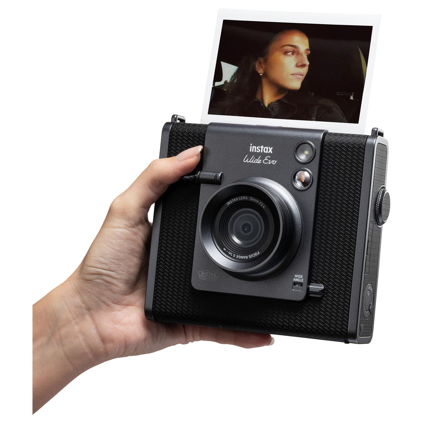 Kamerë Instant Fujifilm instax WIDE Evo / Hybrid / 16MP / LCD 3.5" / Bluetooth 5.1 / 10 Lens Effects / 10 Film Effects - Zezë/Gri - 21