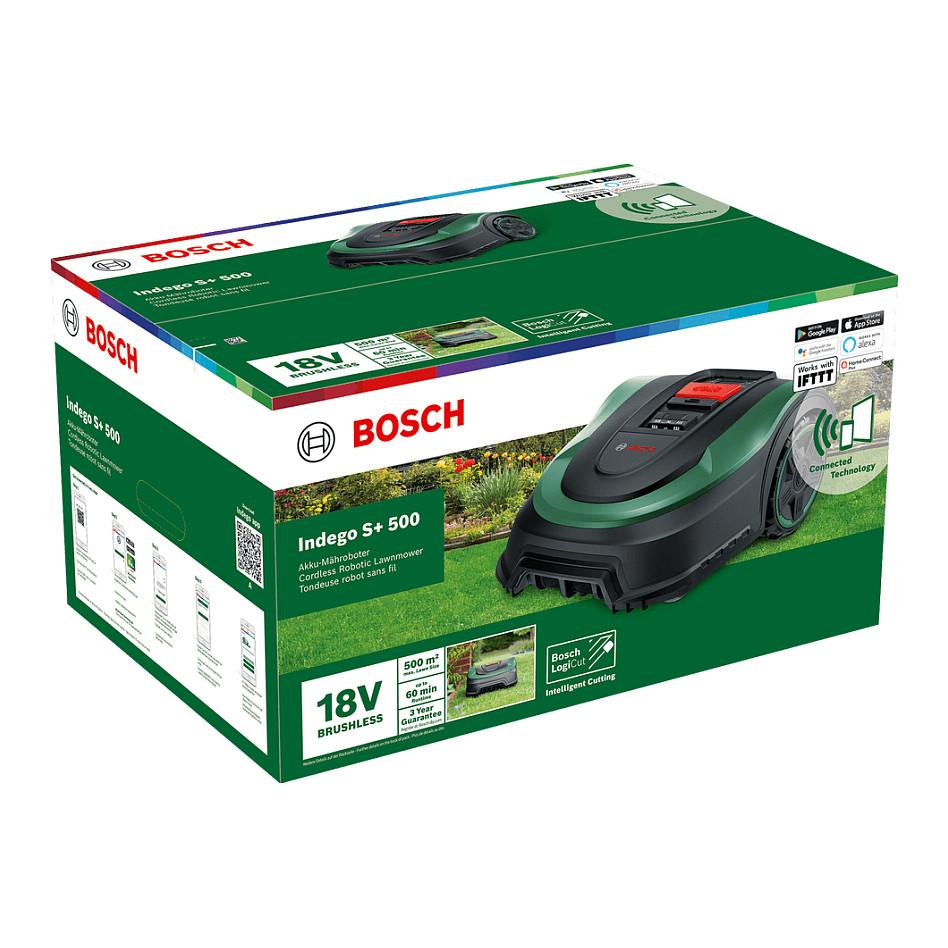 Kositëse Robotike Bosch Indego S+ 500, deri në 500m², 19cm, 30–50mm, 18V, LogiCut, SmartMowing - Gjelbër/Zezë - 9