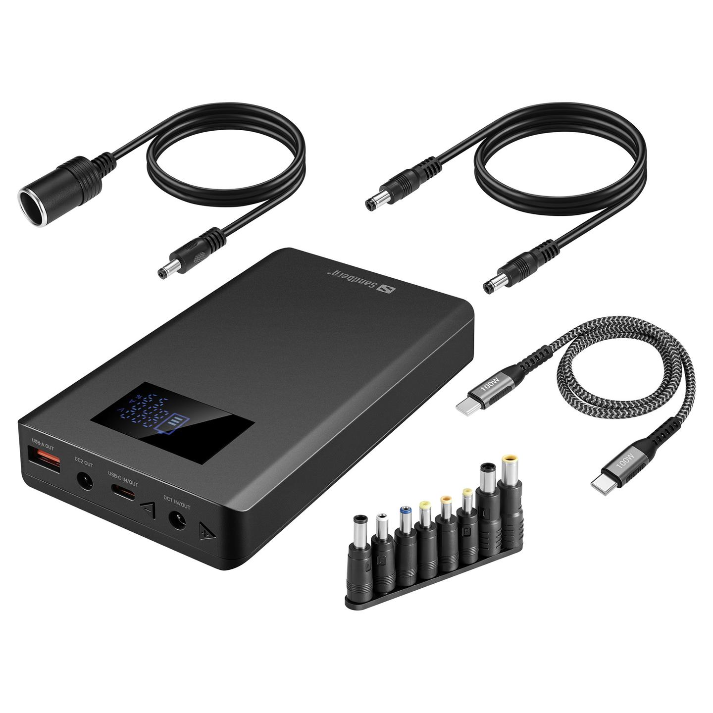 Powerbank Sandberg Laptop / 20000mAh / USB-C PD 100W / DC 96W / USB-A 18W / UPS 12V - Zezë - 3