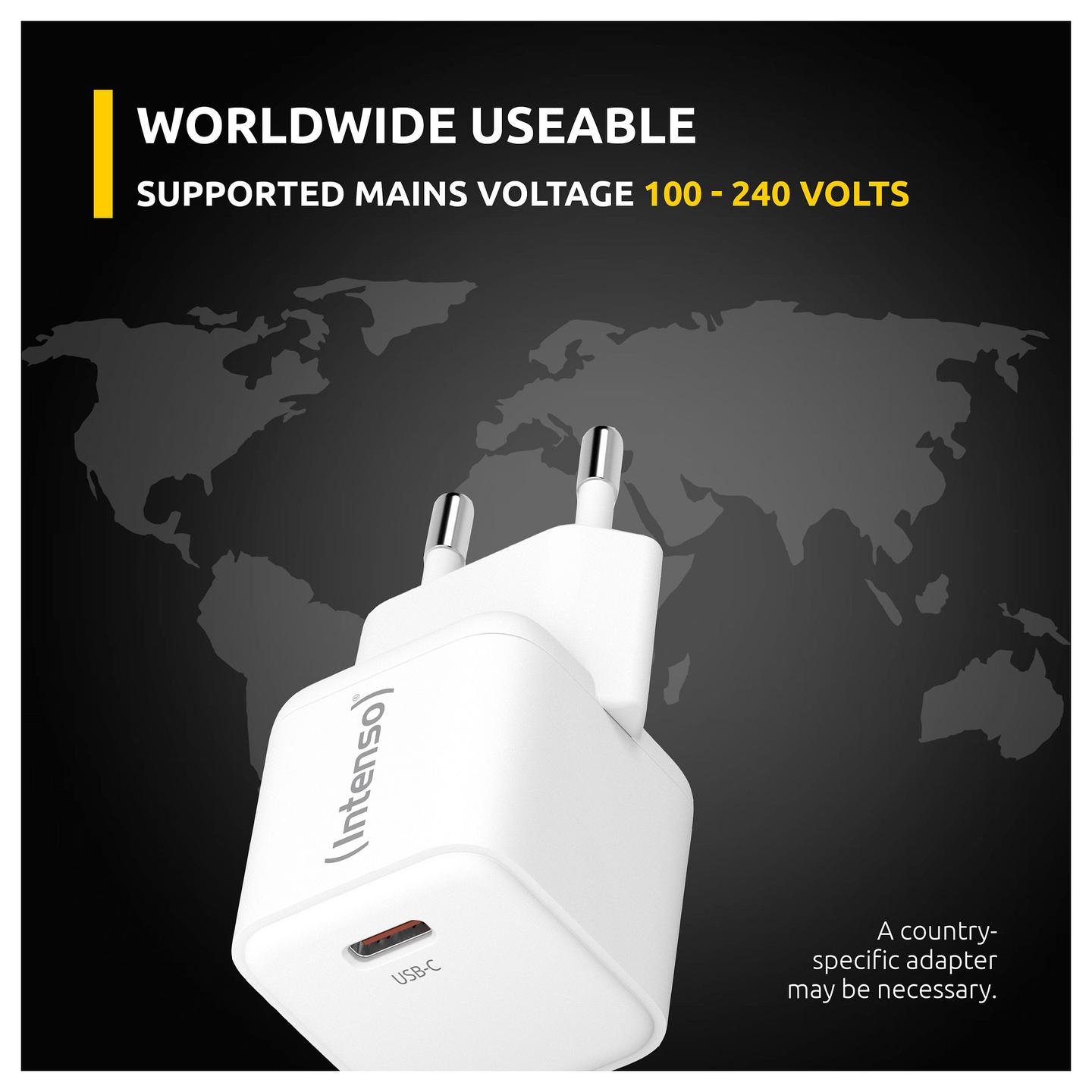 Adapter Intenso W30C GaN / USB-C / 30W / PD 3.0 / PPS / QC 4.0 - Bardhë - 8