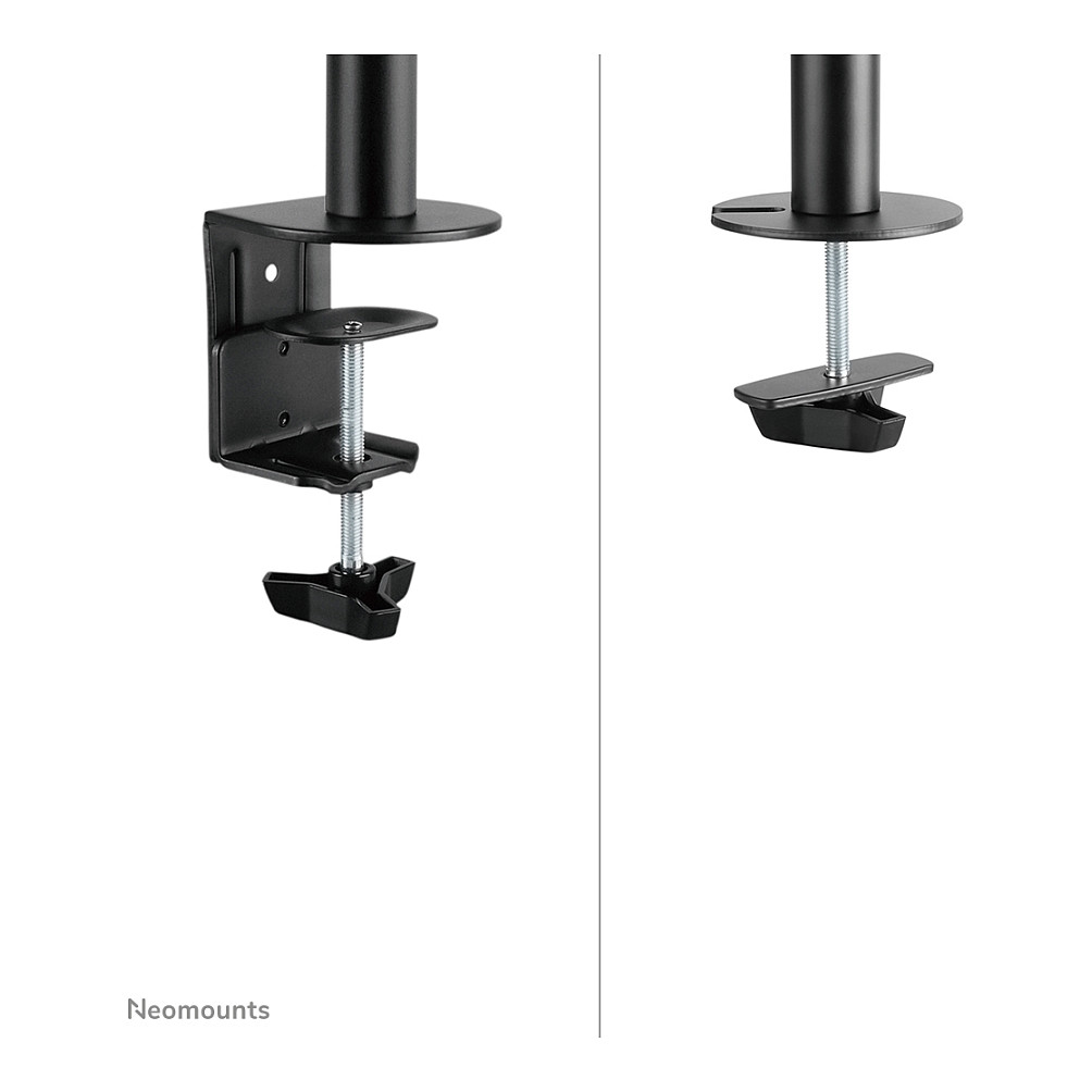 Mbajtëse për Monitor Neomounts / 2 Monitorë / 10"-27" / 8kg për Monitor / VESA 75x75-100x100 / Full Motion / Tavolinë - Zezë - 10