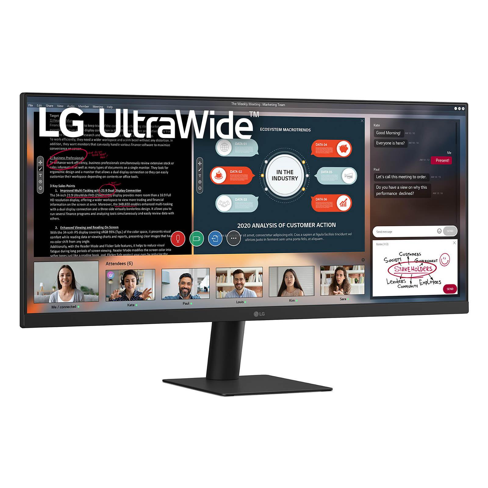 Monitor LG 29U511A-B / 29" / WFHD IPS Ultrawide / 100Hz / 5ms / HDMI - Zezë - 2