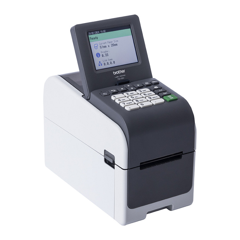 Printer Etiketash Brother TD-2350DSA203 / Direct Termal / 203 × 203 DPI / 152 mm/s / Wi-Fi, Bluetooth, Ethernet & USB – Zezë/Hiri - 4