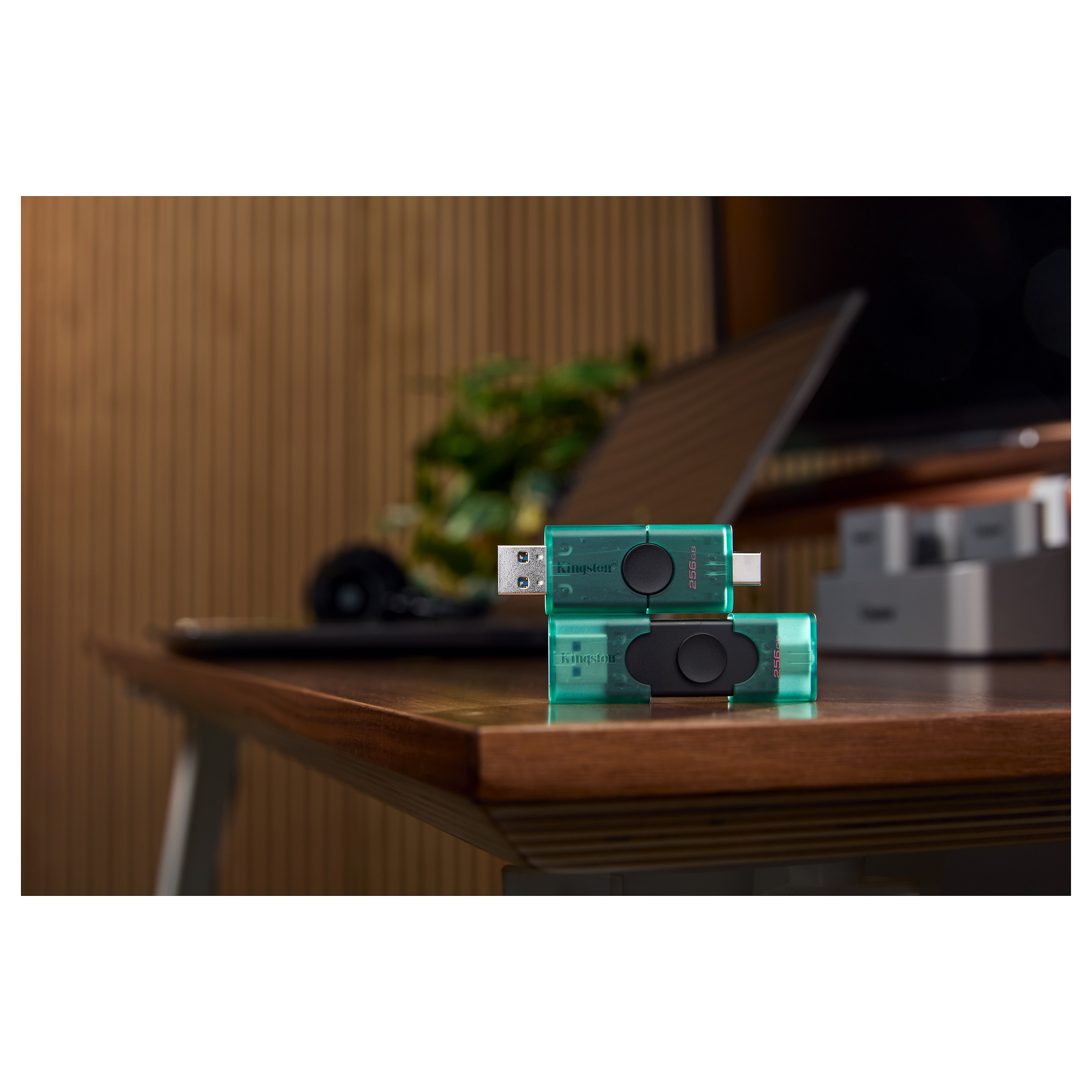 USB Flash Drive Kingston Technology DataTraveler Duo G2 / 256GB / USB Type-A + USB Type-C / USB 3.2 Gen 1 - Zezë/Gjelbër - 6