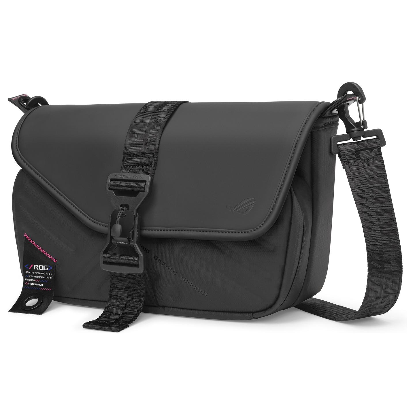 Çantë ASUS ROG SLASH Sling Bag 4.0, BC3004, për ROG Ally, Rezistente ndaj ujit, FIDLOCK, 0.6 kg - Zezë - 3