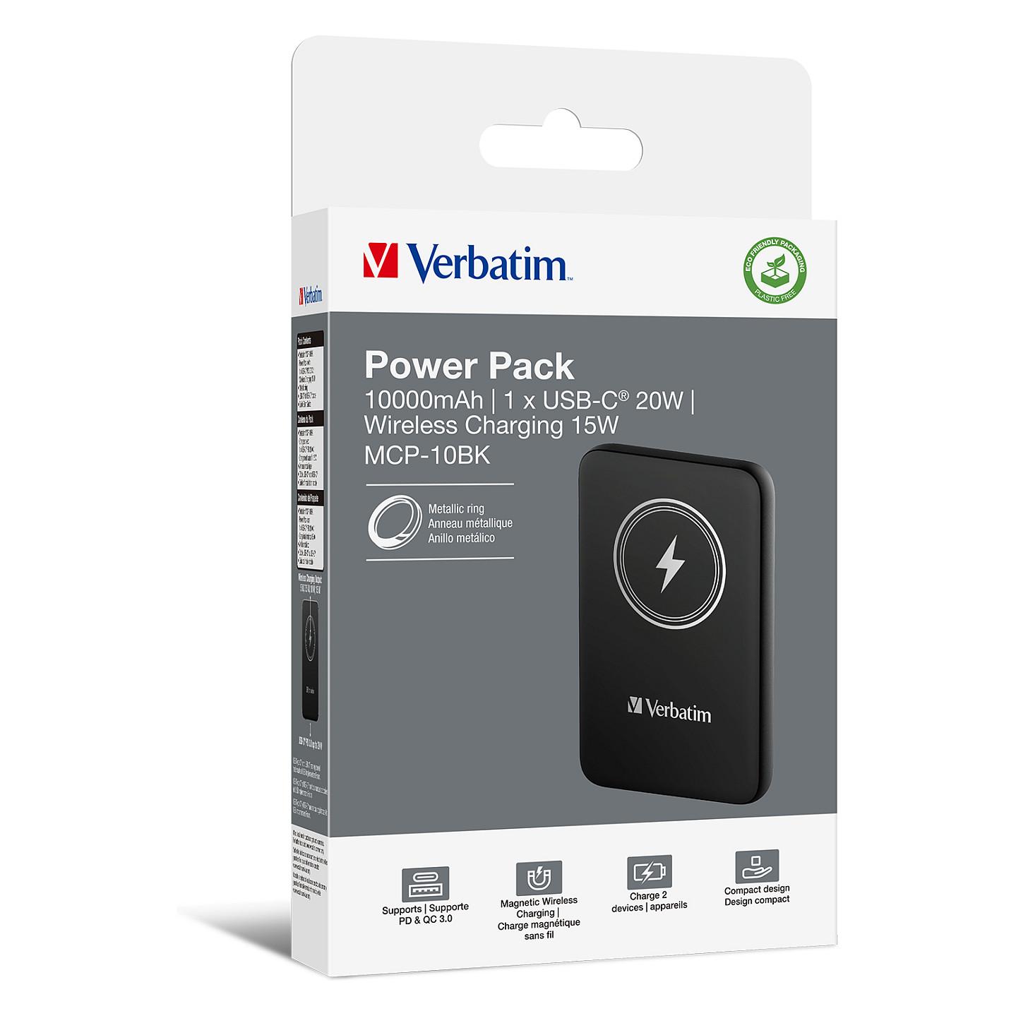 Power Bank Magnetik Verbatim Charge 'n' Go / 10000mAh / USB-C / 20W / Wireless 15W / MagSafe / Power Delivery / Quick Charge 3.0 – Zezë - 5