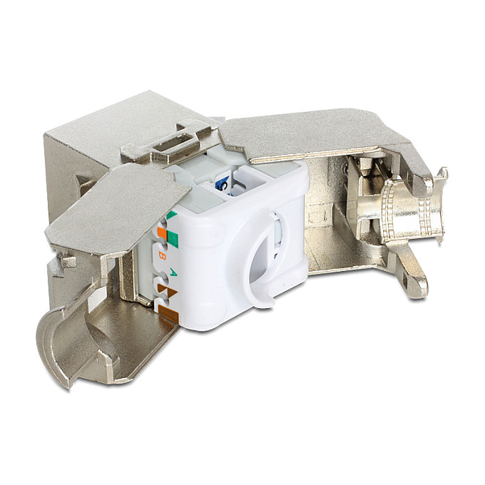 Adapter DeLOCK 86205 / RJ45 F - LSA / Cat.6A / STP / 37.8 x 16 x 21.9 mm - Metalike - 2