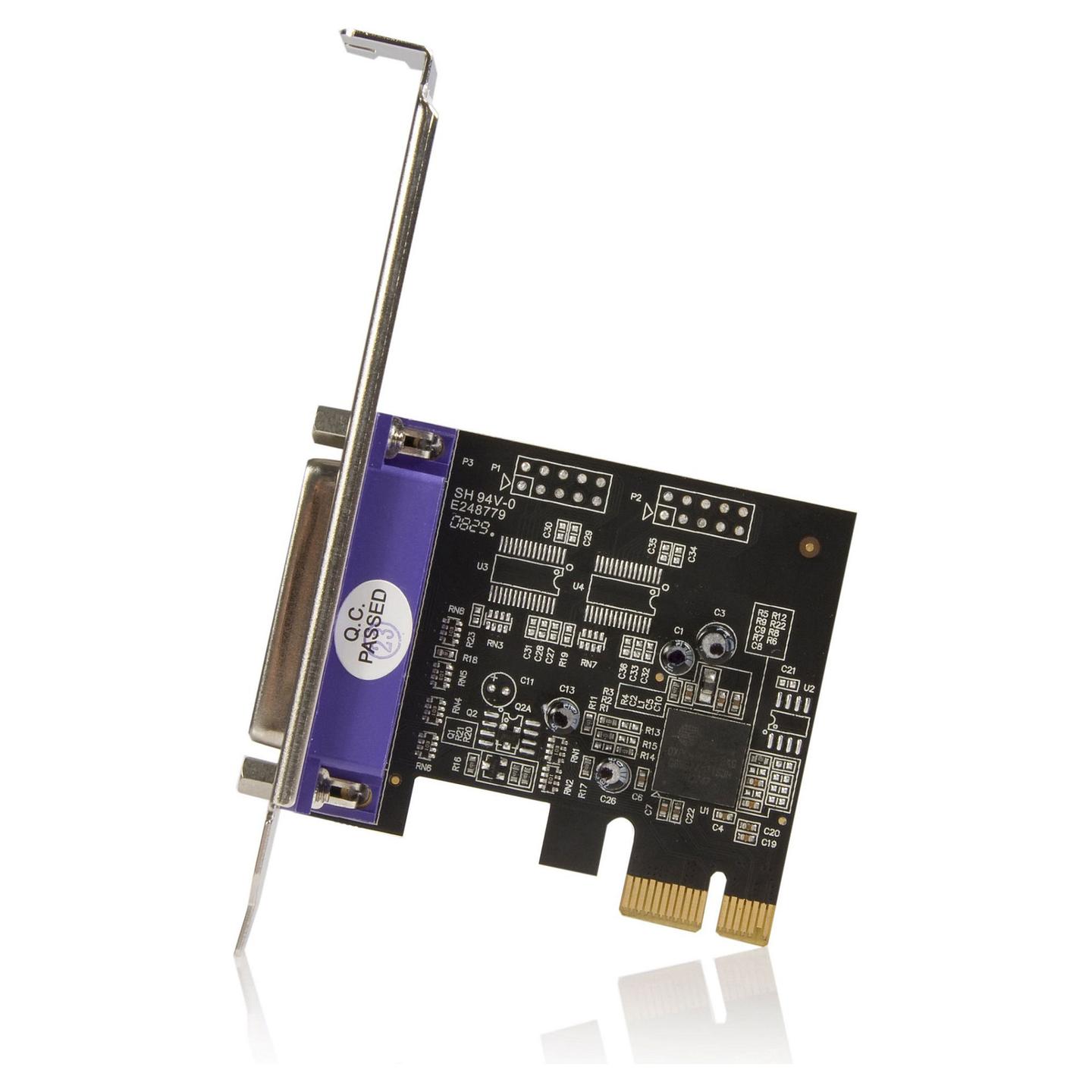 Kartë Zgjerimi StarTech.com PEX1P2, PCI Express 2.0 x1, 1x Paralel DB25, deri në 2.5Mbps, ASIX AX99100A, IEEE 1284, Low Profile + Full Height - 4