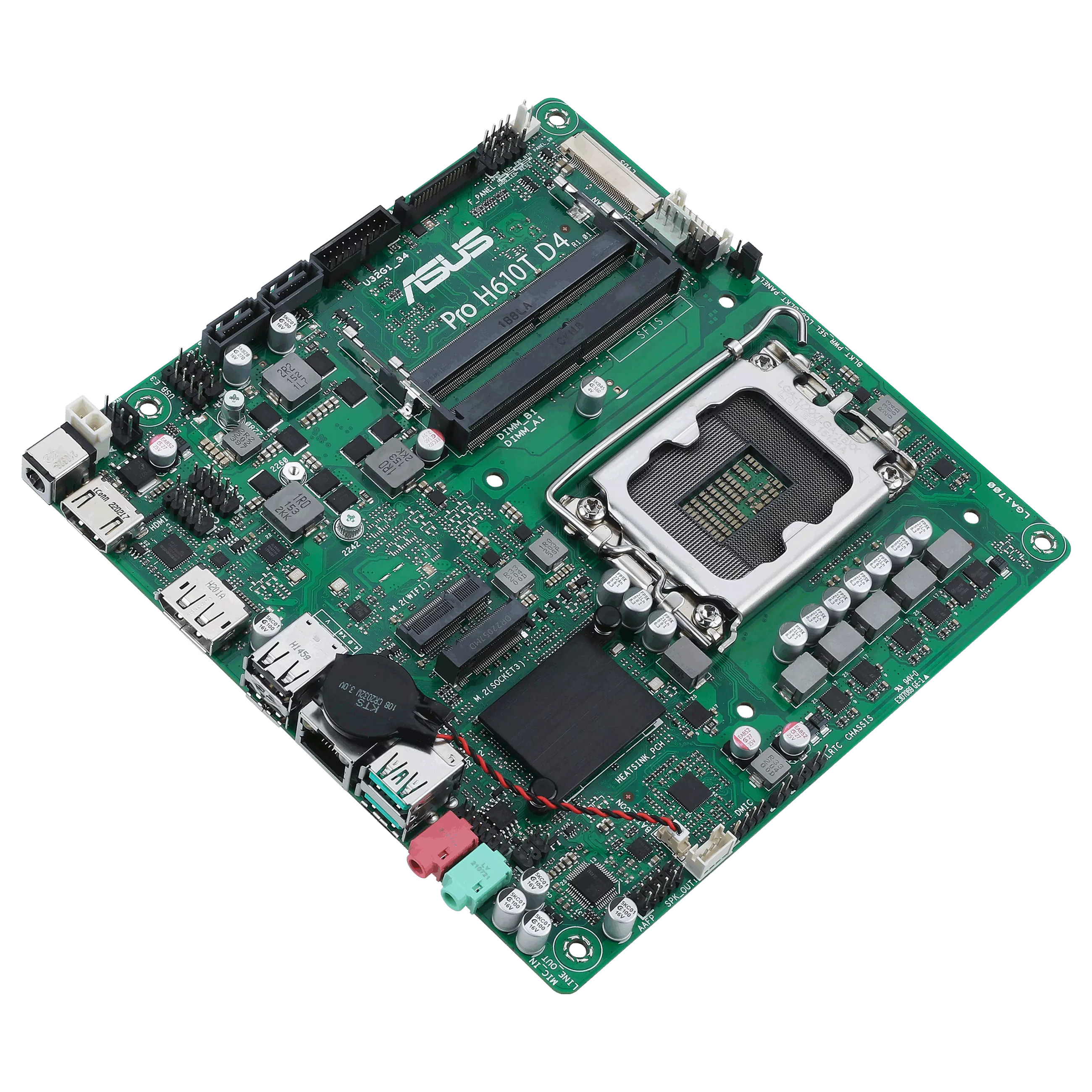 Pllakë Amë ASUS Pro H610T D4-CSM / Intel LGA1700 / H610 / DDR4 SO-DIMM / Thin Mini ITX / Gigabit LAN - 5