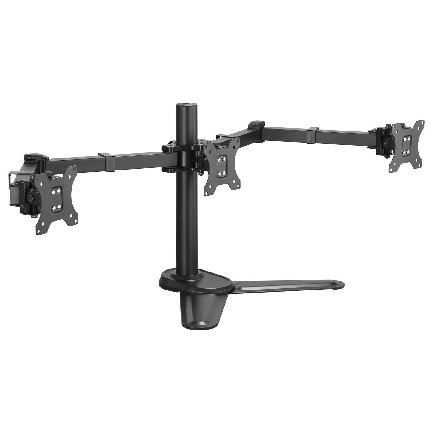 Mbajtëse për Monitor Equip 650125 , 3 Monitorë , 17–27" , deri 7kg për monitor , me sustë gazi , e rregullueshme , VESA 75x75 & 100x100 - Zezë - 2