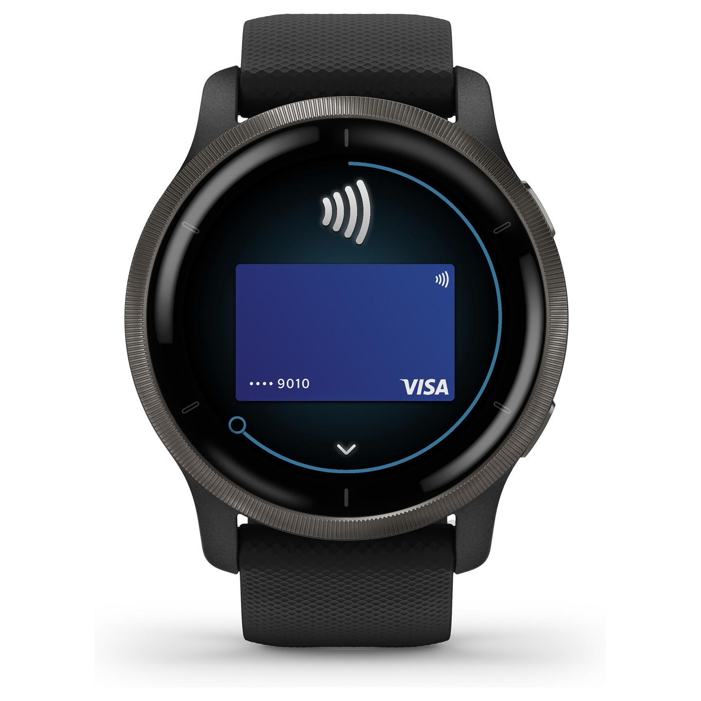 Orë e mençur Garmin Venu 2 / 45mm / AMOLED / GPS / Bluetooth / Wi-Fi - Zezë/Slate - 22