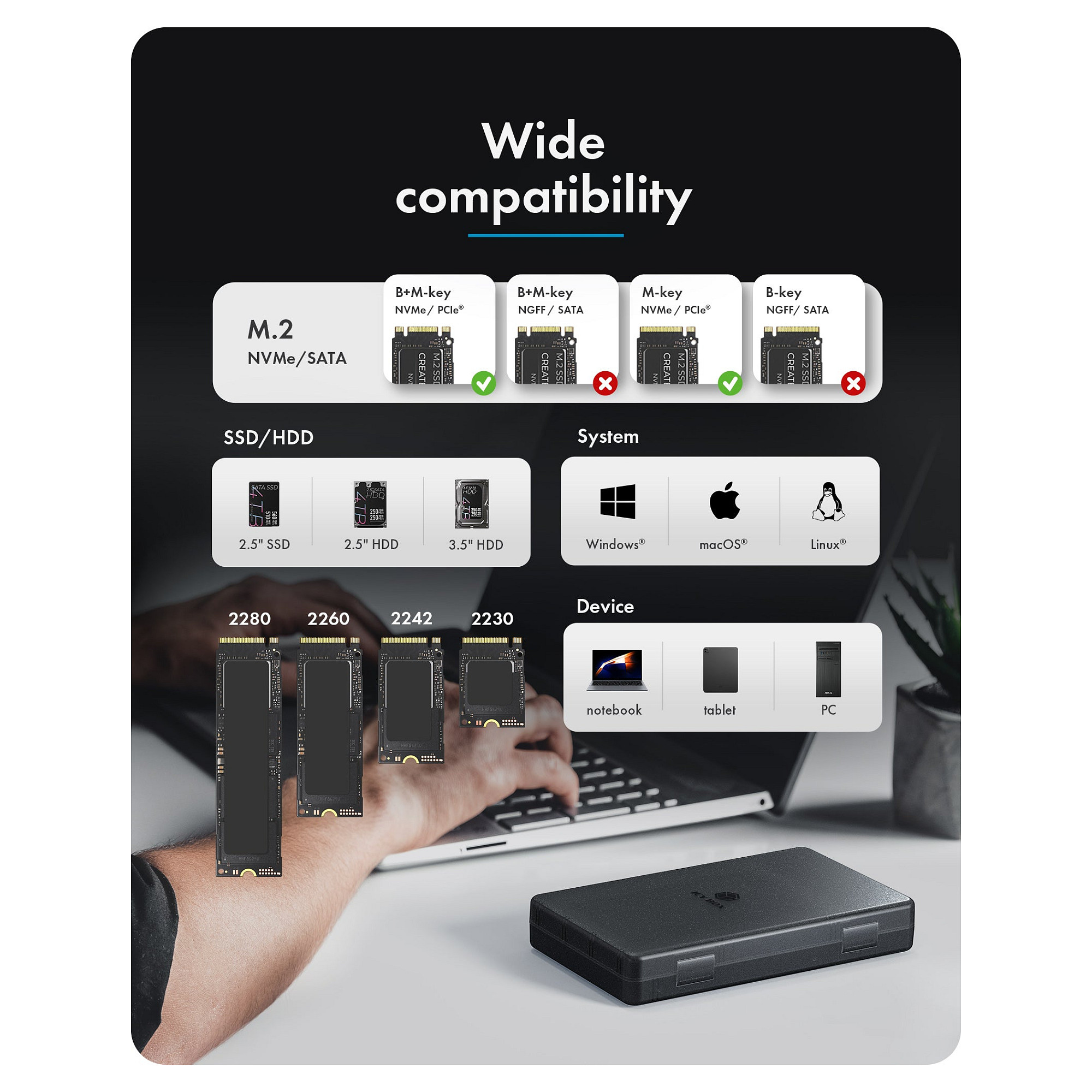Docking Station ICY BOX IB-DK4081-SO / 2x USB-A / 1x USB-C / 1x HDMI / 100W PD – Argjend - 7