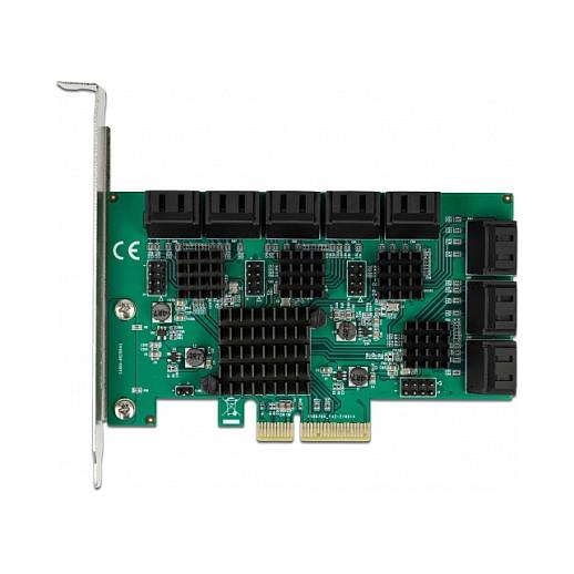 Kartë Zgjerimi PCI Express Delock 90073 / PCIe 3.0 x4 / 16x SATA 6Gbps - 3