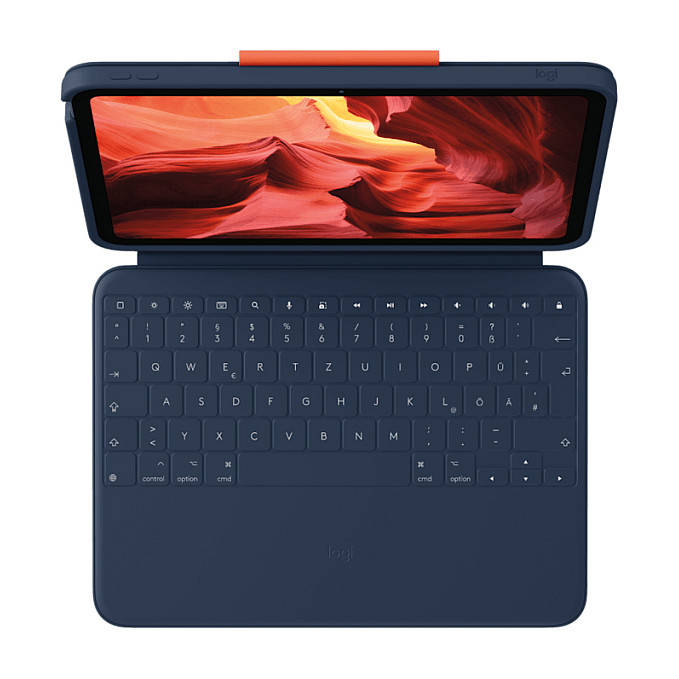 Këllëf me Tastierë Logitech Rugged Combo 4 / për iPad 10.9" / Gjenerata 10 / AZERTY / Smart Connector – Blu - 7