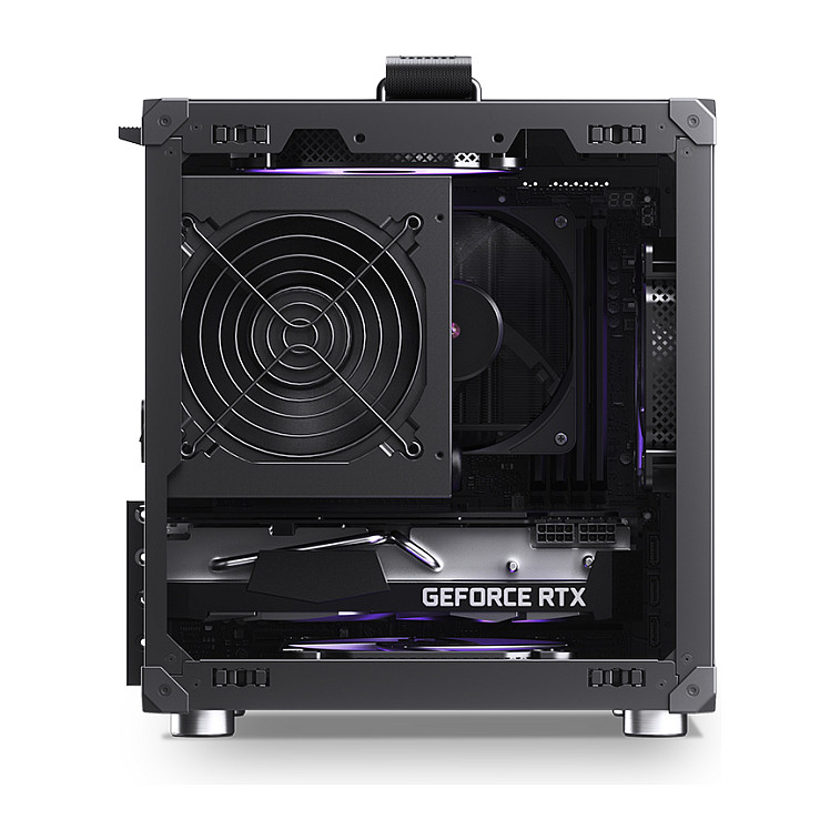 Kasë PC JONSBO C6 Handle / Mini Tower / Micro-ATX / Mini-ITX / Mesh - Zezë - 4