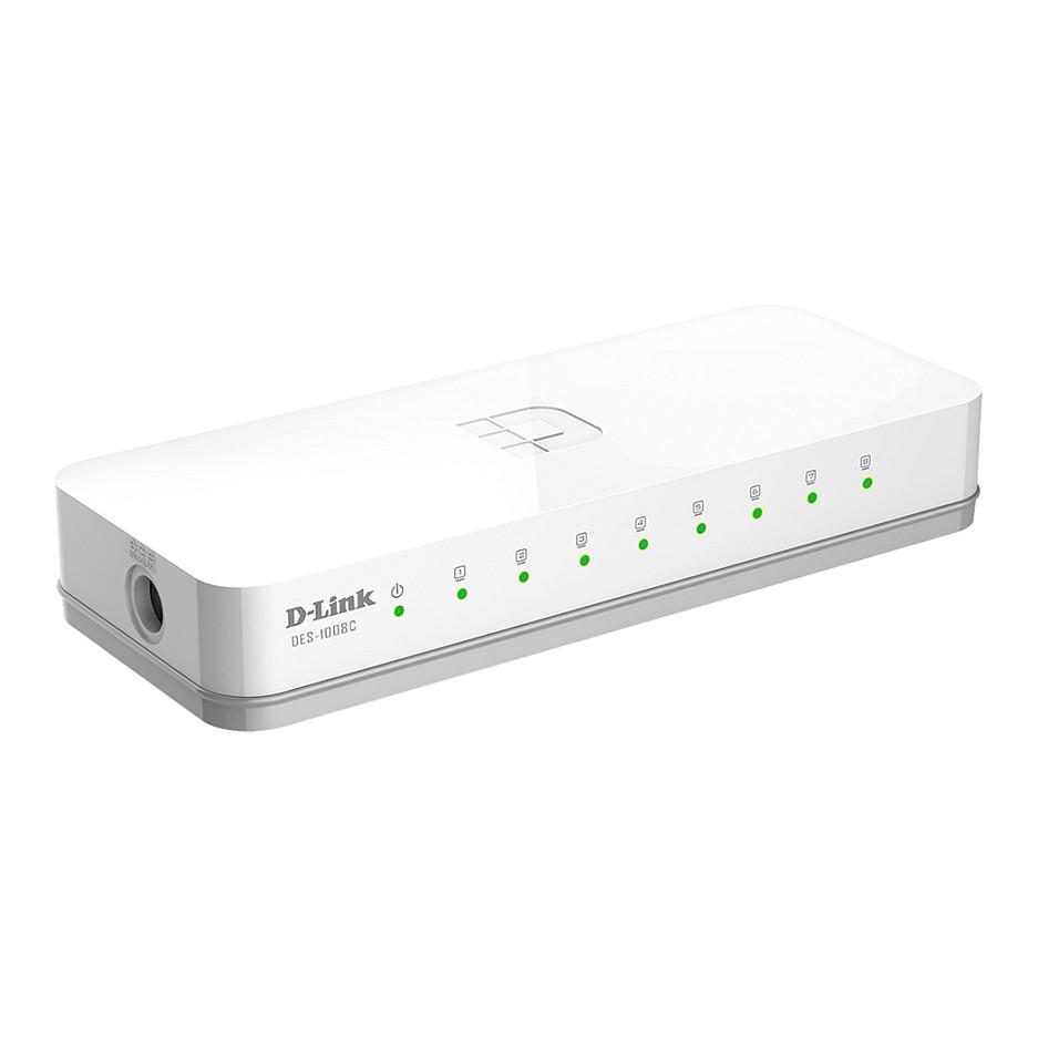 Switch D-Link DES-1008C/E, 8x Fast Ethernet RJ45, 10/100Mbps, 1.6Gbps - Bardhë - 2
