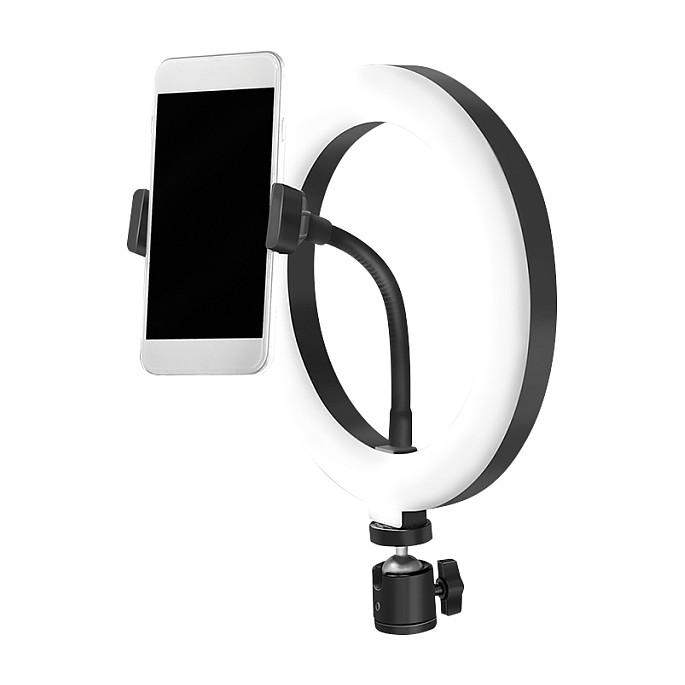 Aksesorë për telefon LogiLink AA0151 / Smartphone Ring Light / 20cm / 72 LED / 10W / 1/4" / 1.8m - Zezë - 6