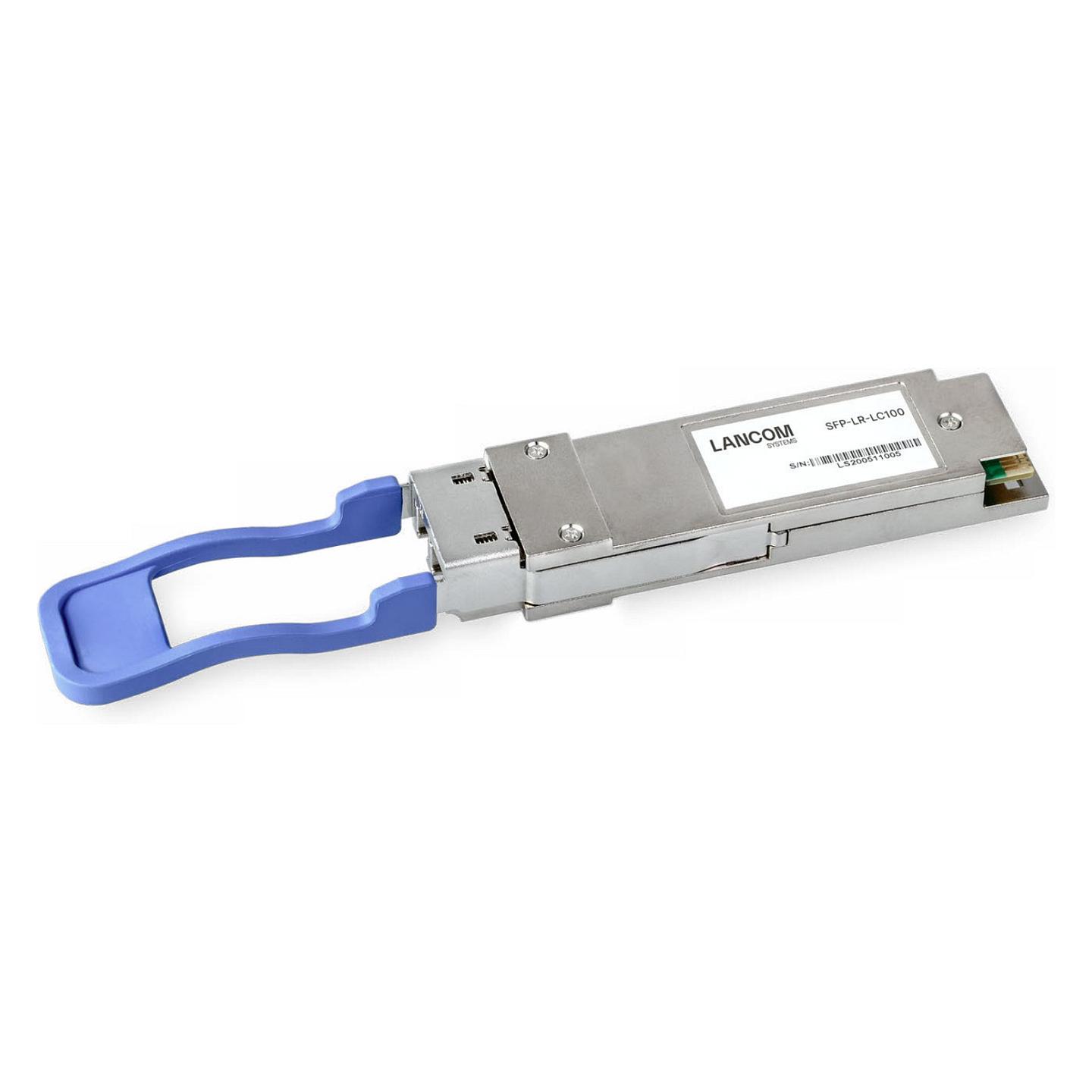 Transceiver QSFP28 LANCOM SFP-LR-LC100, 100Gbps, 100GBASE-LR4, Single-Mode, 1310nm, LC/UPC, 10km - Argjend