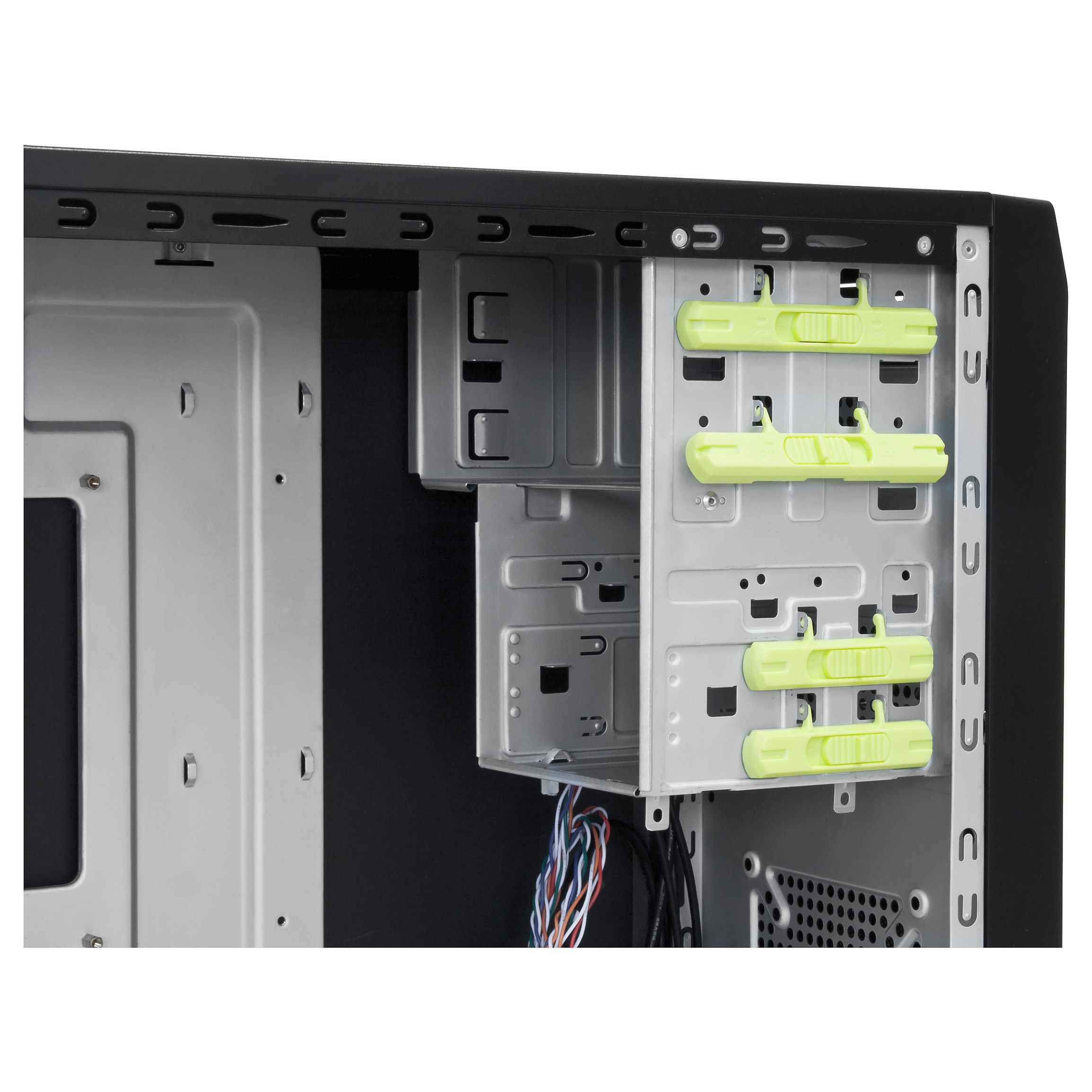 Kasë PC Chieftec CG-04B-OP / Midi Tower / ATX / Fan 80/90/120mm - Zezë - 5