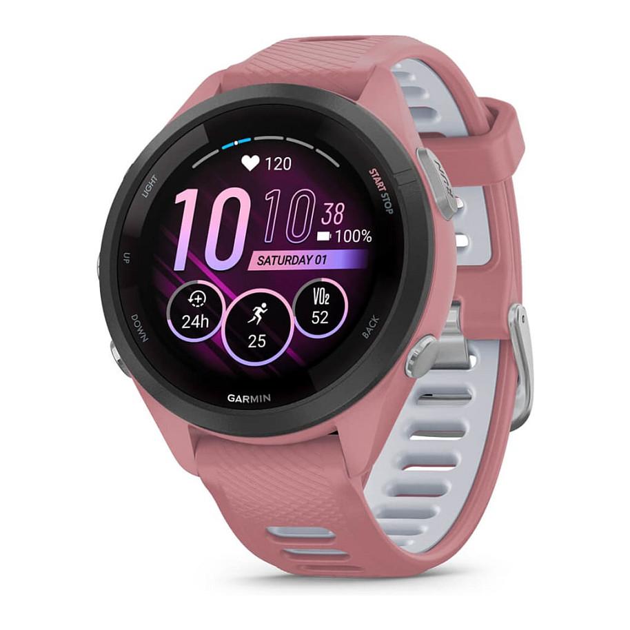 Orë e mençur Garmin Forerunner 265S, 42mm, AMOLED 1.1", GPS Multi-Band, 8GB, Music - Rozë/Hiri