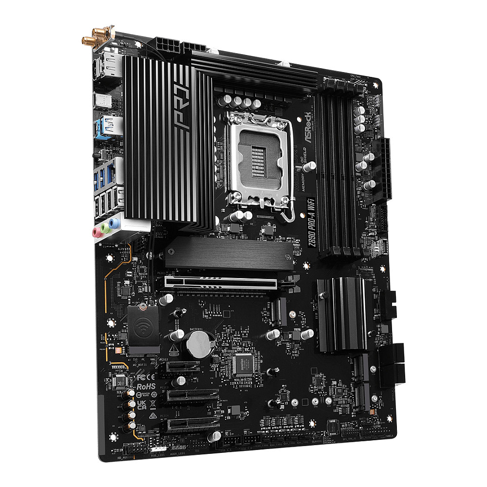 Pllakë Amë ASRock Z890 Pro-A WiFi / Intel LGA1851 / Z890 / DDR5 / ATX / Wi-Fi 6E / 2.5GbE LAN - 4