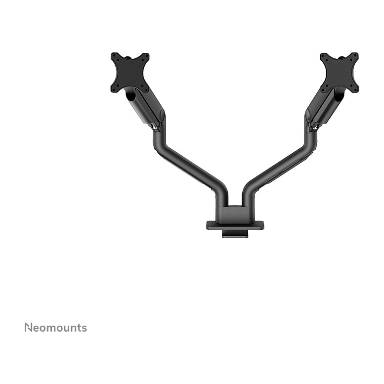 Mbajtëse për Monitor Neomounts / 2 Monitorë / 17"-35" / 18kg për Monitor / VESA 75x75-100x100 / Full Motion / Gas Spring / Tavolinë - Zezë - 2