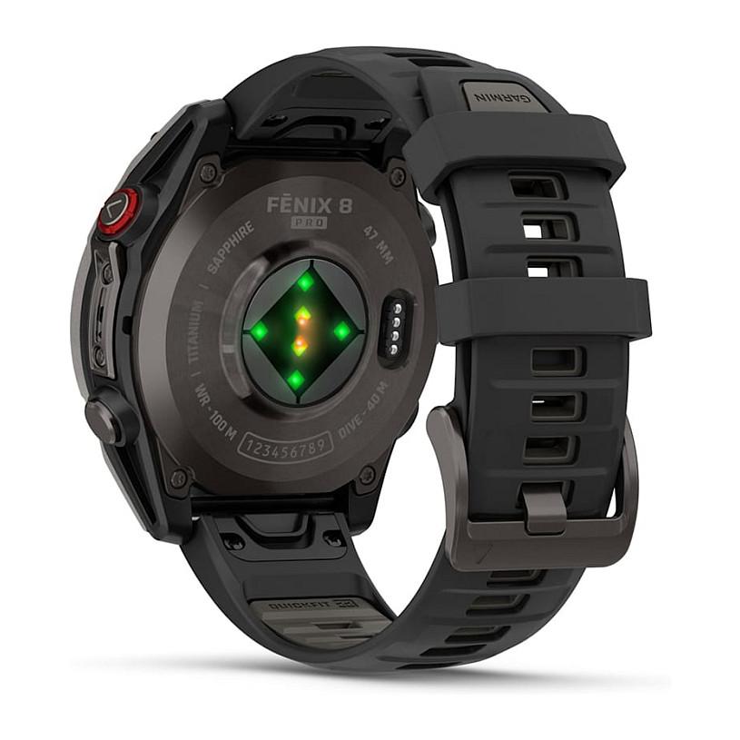 Orë e Mençur Garmin fēnix 8 Pro, 47mm, AMOLED, Sapphire, GPS, LTE - Zezë/Hiri - 10