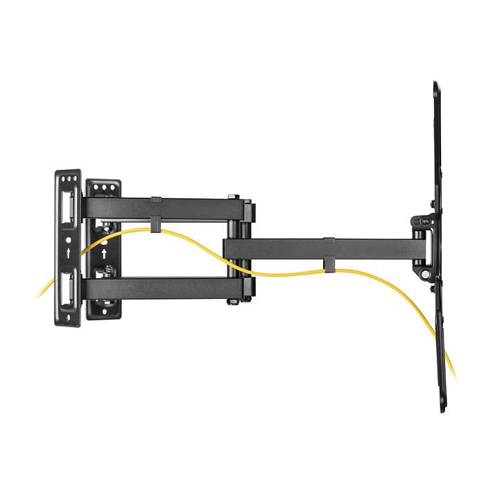 Mbajtëse Muri për TV Equip 650328 / 23"-55" / 45kg / Full Motion / Corner / Tilt -15° deri +2° / Swivel ±45° - Zezë - 3