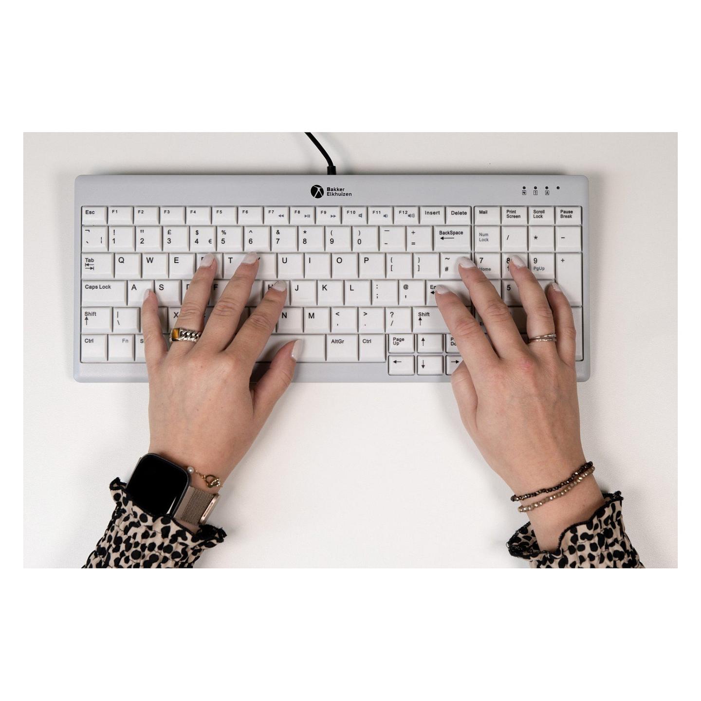 Tastierë me kabllo BakkerElkhuizen UltraBoard 960 V2 Compact Standard / US QWERTY / Scissor / 100% / USB - Gri - 7