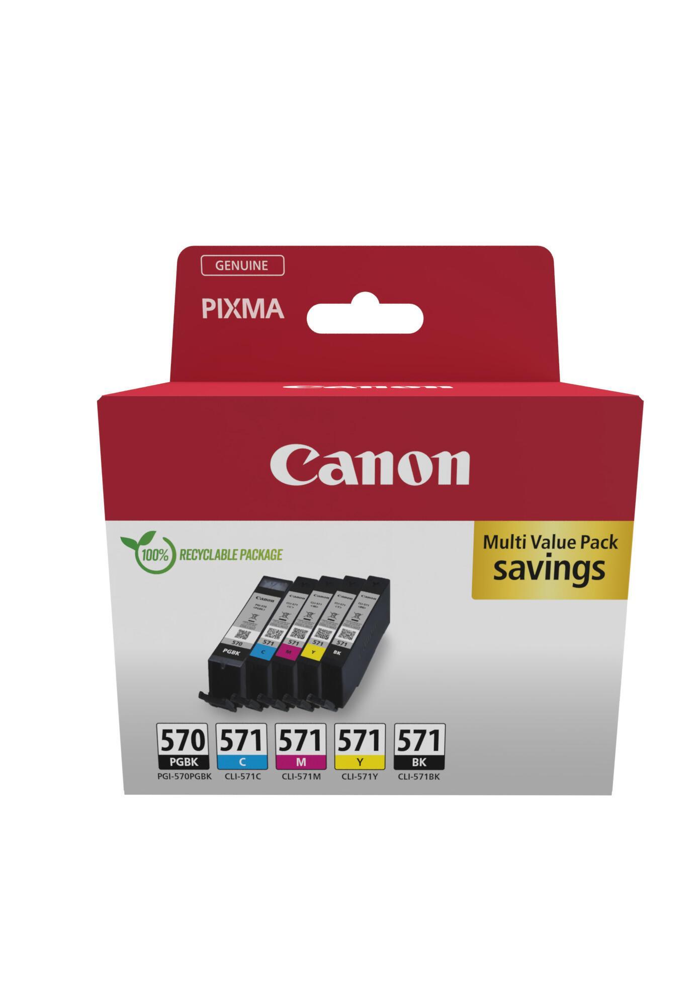 INK Canon PGI-570 / CLI-571 / 0372C006 / Multipack / 1.105 faqe – Zezë/Blu/Rozë/Verdhë