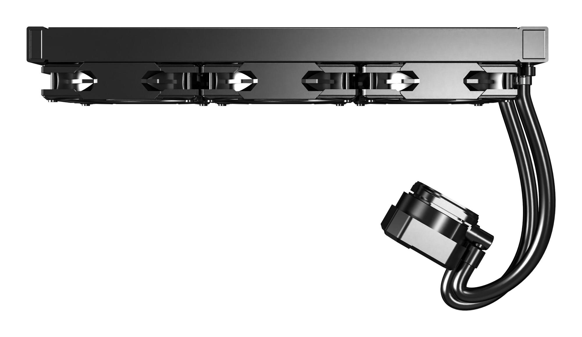 Ftohës me ujë për procesor Montech HyperFlow Silent 360 / 360mm / 3x 120mm Fan / 800-2200 RPM – Zezë - 5