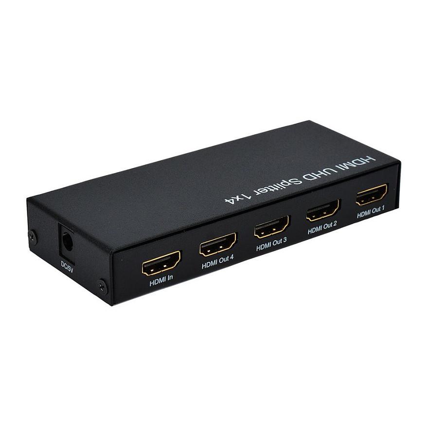 Splitter HDMI ROLINE 14013586, 4K UHD 60Hz, 1x HDMI In+4x HDMI Out, 3D - Zezë