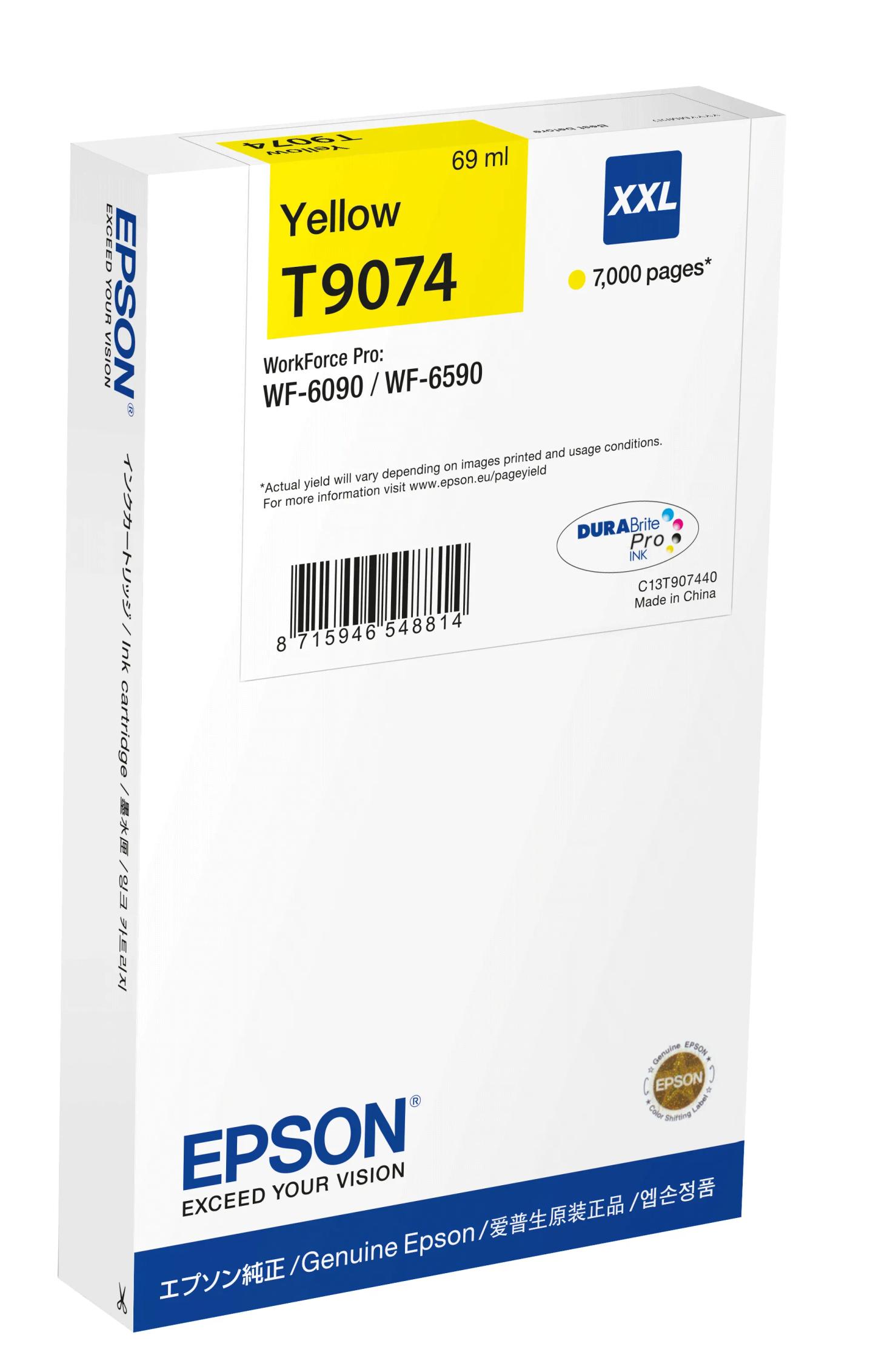 INK Epson T9074N / C13T90744N / 69ml / 7.000 faqe – Verdhë - 2
