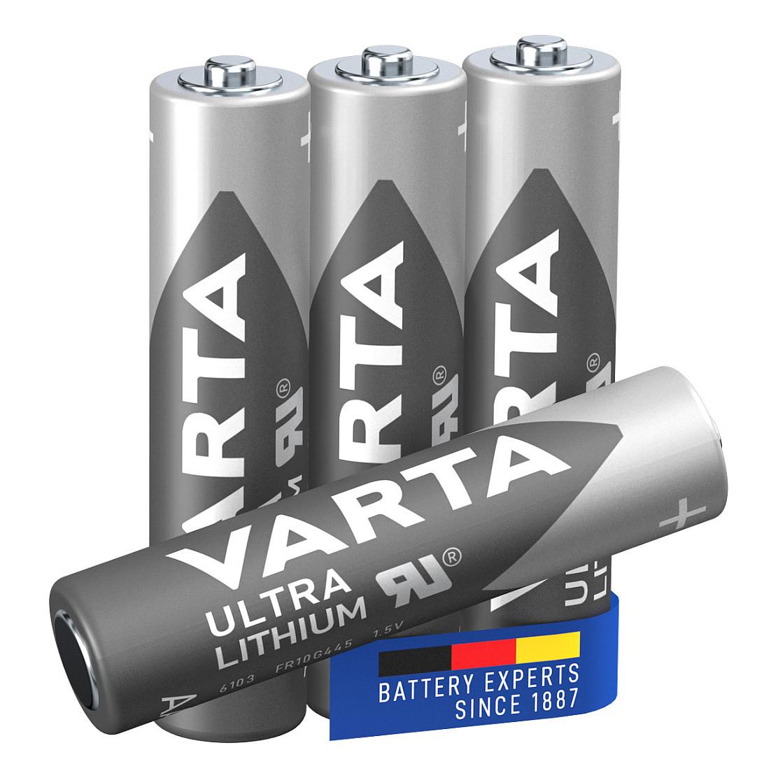 Bateri AAA (LR03) 1.5V / Ultra Lithium / 4Pack / Varta - 2
