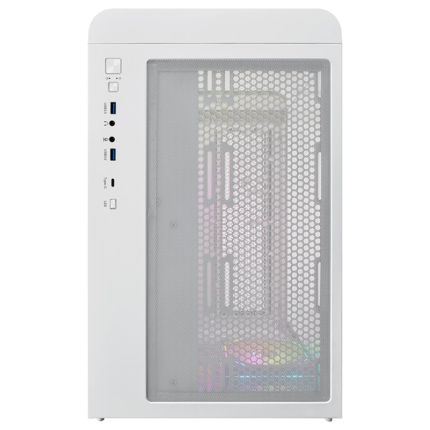 Kasë FSP S380 / Micro-ATX Mid-Tower / 2x120mm Reverse ARGB (Anë) + 1x120mm ARGB (Prapa) / 2xUSB Type-A + USB Type-C / Xham i Temperuar i Lakuar – Bardhë - 7