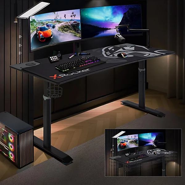 Tavolinë Gaming X Rocker Cougar XL - Zezë - 2