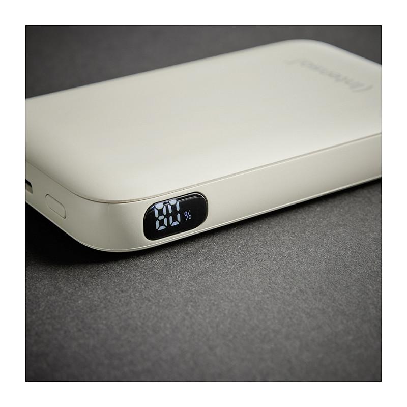 Powerbank Intenso S10000, 10000mAh, 20W, USB-C, Kabllo USB-C e Integruar, Power Delivery 3.0, LCD – Bezhë - 12