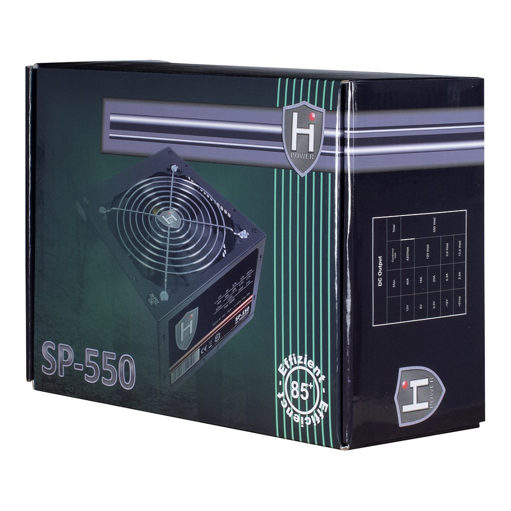 Furnizues Energjie Inter-Tech HIPOWER SP-550 / 550W / ATX / Non-Modular - Zezë - 4