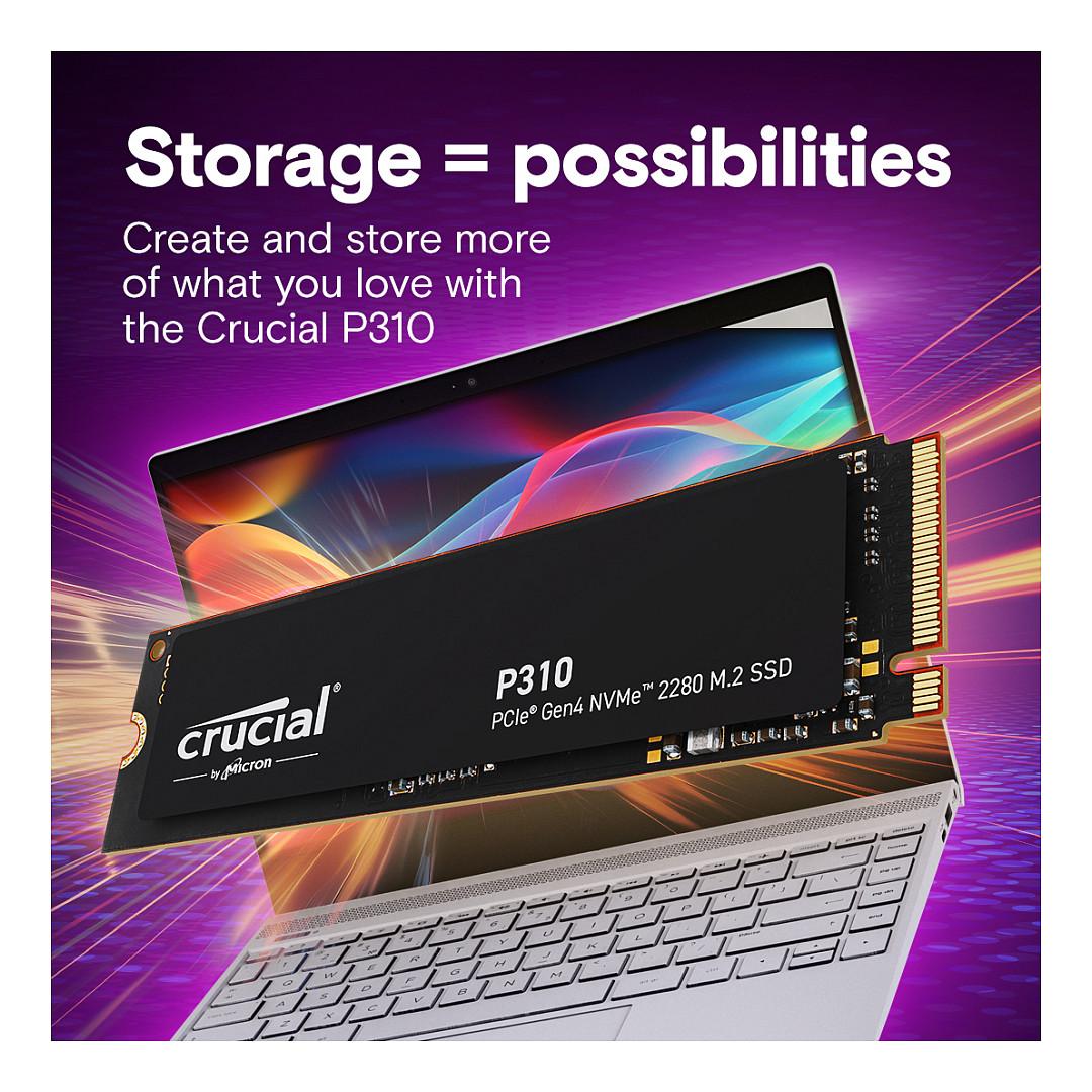 SSD e Brendshme Crucial P310 / 4TB / M.2 2280 / PCIe 4.0 x4 / NVMe 2.0 / 7100MB/s Read / 6000MB/s Write - Zezë - 6